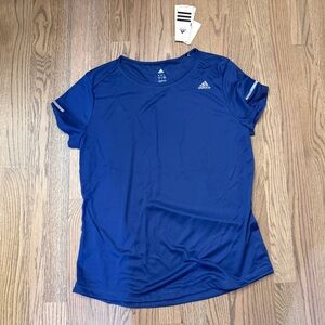 Adidas Women's run Short Sleeve Tee in purple. NWT